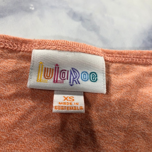 Lularoe Solid Peach Irma Short Sleeve Tunic - Picture 4 of 8